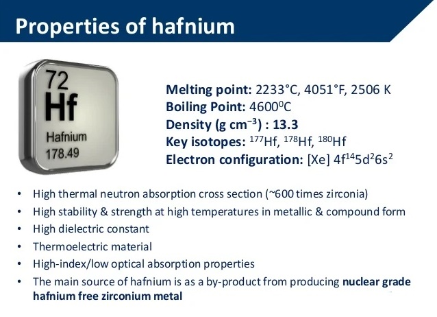 hafnium mining processing